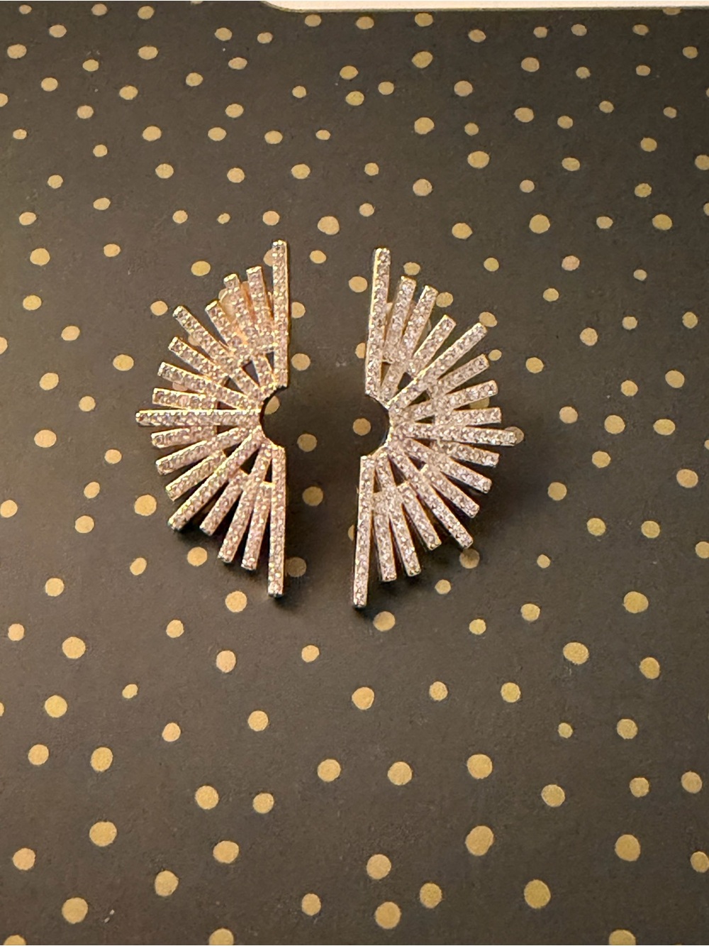 Sunburst Stud Earrings in Gold - Picture 4 of 6